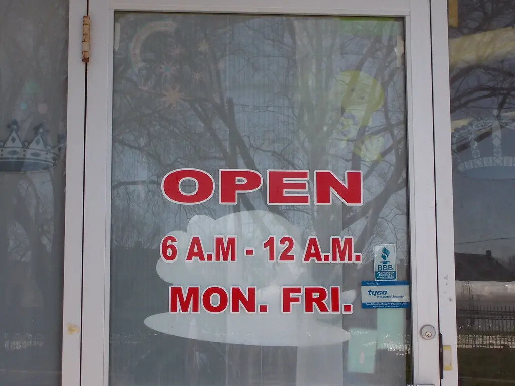 Window signs in Maple Heights